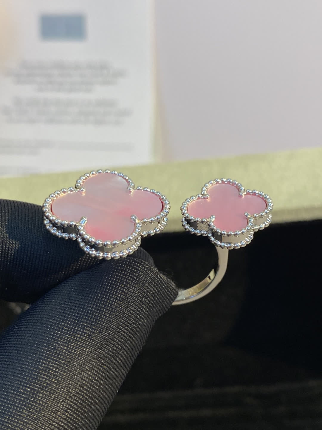 Van Cleef & Arpels Alhambra Pink Mother-of-Pearl Earrings